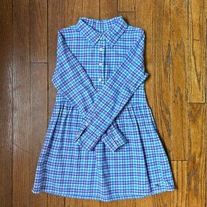 Vineyard Vines Girls’ Plaid Flannel Back-to-School Dress (Size 5)